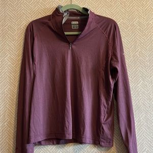 Columbia women’s large 3/4 zip athletic long sleeve top